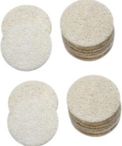 Healvian 36 Stk Luffa-Peeling-Pad Minikühlschrank für auto Luffa-Reinigungspad Schwämme -Pad für das Gesicht Makeup entferner Schwamm Badetuch Gesichtsmaske