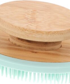 OUNONA Tragbare Silikon Badebürste mit Langen Weichen Borsten Flexible Körperreinigungsbürste für Hauttypen Rutschfester Griff Massage Duschbürste für Tiefenwirksame Reinigung