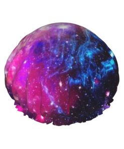 Galaxy Duschhaube, wiederverwendbar, doppellagig, wasserdicht, für Damen, Herren, Kinder, Spa oder Salon