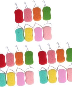 Healvian 3er-set Verschiedene Schwämme Körperschwämme Badebürste Weich Und Sanft Für Kinder Und Erwachsene Körperreinigung 8 Stück X 3
