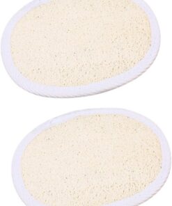 VALICLUD Natürliche Luffa Peeling Pads Mit Aufhängeband 2 Stück Sanftes Körperpeeling Hautfreundlich Für Kinder Massage Reinigung Für Zuhause