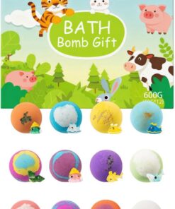 Badeball für Kinder 12 Stück Entspannungsbad | Badesalz mit Spielzeug für Zuhause, Badewanne, Reise, Hotel, Kinder, , Mädchen, Spa