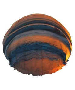 Badekappe mit schönem Sonnenaufgang-Ozean-Druck, für langes Haar und kurzes Haar, waschbar, elastisches Band, Badehaarmütze für langes Haar, Zopf