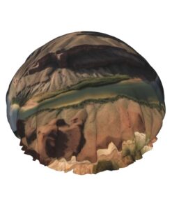 Grand Canyon Arizona Duschhaube für Damen und Herren, große wiederverwendbare Duschhaube, doppellagig, wasserdicht, Badekappen, elastisches Band, Haarmütze für alle Frisuren, reisefreundlich