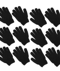 MAGICLULU 6 Paar Duschpeelinghandschuhe aus Polyester mit Doppelseitiger Funktion für Tiefenreinigung und Entfernung Abgestorbener Hautschüppchen Waschbar und Komfortabel für Bad und Körper