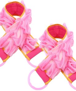 Healvian Rückenschrubber Zufällige Farbe für Zuhause und Unterwegs 2 Stück-pack aus Rayon Schwamm mit Langem Band Einseitig Praktisches Badezubehör für Dusche