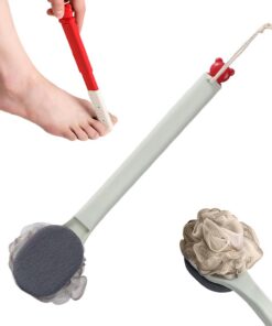 Duschbürste mit langem Griff - Langer Griff Bad Dusche Rückenbürste - Haut Doppelseitig für Männer Frauen Schulter Hals Badezimmer Wohnung Zuhause Schlafsaal