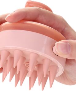 Shampoo-Scrubber Silikonkamm mit Druck-Dispenser | Kopfhaut-Applikatorbürste Für Reise Zuhause Spa Dusche Bad Alltag Entspannung Schwimmen Fitnessstudio Outdoor