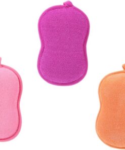 Healvian 3 Stücke Baby Schrubber Badeschwamm Bürste Peeling Bürste für Kinder Kleinkinder Sanfte Berührung Zufällige Farbe