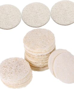 VALICLUD 36 Stück Natürliche Luffa Pads Peeling Pads für Gesicht und Körper Sanfte und Massage Hypoallergen für Tägliche Hautpflege