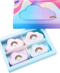 Sprudelndes Schaumbad für Erwachsene Regenbogenfarbener Sanfter Duschball | 4 Stück Schaumbad-Bälle Geeignet Für Mädchen Jugendliche Trockene Haut Zuhause Und Unterwegs