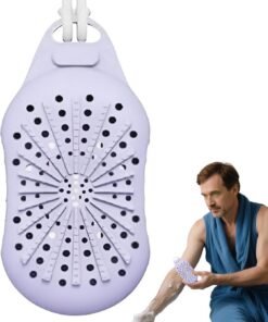 Soap Scrubber Bag, Double Sided Silicone, Shampoo Scrubber, 7.09x3.54x2.36 Inches, Non Slip Gentle Shower Sponge, Body Brush, Portable Cleaning Tool for Daily Care, Bathing