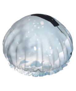 Badehaube mit weihnachtlichem Schneemann-Aufdruck, groß, waschbar, elastisches Band, Badehaar, Duschhaube