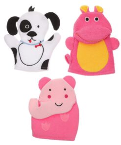 STOBAZA 3 Stück Kinder Badehandschuh aus Weichem Luffa Schwamm Cartoon Duschhandschuhe für Babys Reichhaltiger Schaum Einfache Handhabung Badezubehör Zufälliger Stil