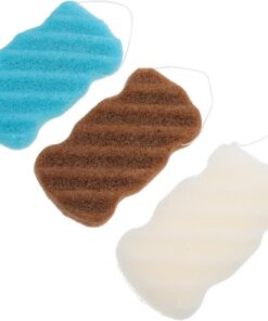 VALICLUD 3stücke Gesichtsschwämme Zum Peelen Und Waschen Mit Tragbar Für Unterwegs Gesichtsreinigungspads Aus Weichem Material