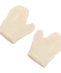 2 Stück Exfoliating Peeling Handschuhe Duschhandschuhe aus Natürlichem Sisal Sanftes Körperpeeling Grobe Textur für Effektives Hautpeeling Leicht für Reisen und Camping
