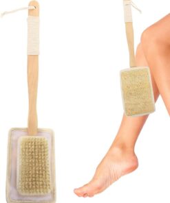 Luffa Badebürste, Duschbürste für Körper Luffa mit Luffa-Schwamm-Pads, Nachfüllpackungen, ergonomisches Körpertiefenreinigungswerkzeug für Männer, Frauen, Erwachsene, Freunde, Vater, Mutter