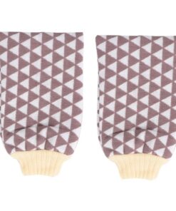 STOBAZA 2stücke Exfoliating Bath Towel Handschuhe Geometrisches Dreiecksdesign Doppellagige Massage-handtücher Für Farbe Zufällig Für Ganze Familie