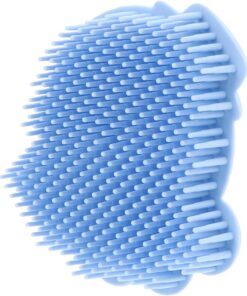 Silikon Babybadebürste mit Sanften Borsten zur Sanften Peeling und Massage für Neugeborene und Kleinkinder in Blau für Wanne