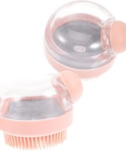 OUNONA Praktische Bade Und Haarwaschbürste Kompakt Aus Kunststoff Rosa Massage Duschbürste Für Körperpeeling Zuhause Und Unterwegs