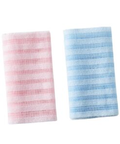 Healvian 2 Stücke Peeling Waschlappen für Rücken Tragbare Badetücher zur Körperreinigung Hautschonende Massage Handtücher für Dusche und Bad