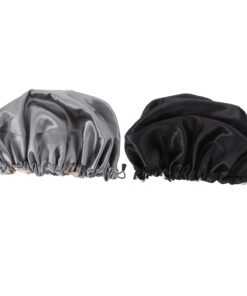 OUNONA 2stücke Schlafmütze aus Satin und Elastisch zum Schlafen und Duschen gegen Haarausfall Unisex-design in Unifarben