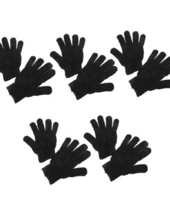 OUNONA 10 Stück Peeling Handschuhe aus Polyester für Dusche und Bad Maschinenwaschbar zur Entfernung Abgestorbener Haut für Männer und Kinder Schwarz