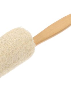ibasenice Natürliche Luffa Körperbürste mit Massagefunktion und Langem Griff für Sanfte Hautpflege und Langanhaltende Anwendung im Badezimmer