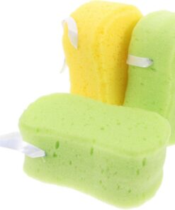 VALICLUD 3 Stück Badezubehör mit Verdicktem Pu Körperwaschschwamm Shampoo Schwamm und Massageschwamm für Sanfte Peeling und Entspannende Dusche Zufällige Farbe