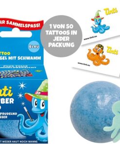 Tinti Zauberbad Blau - Sprudelnde Badekugel mit Überraschung, 1er Pack(1 x 40 g)