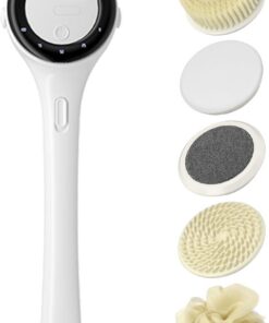 Body Scrubber, Electric Brush, Bath Peeling, Adjustable Speed Settings, Long Handle Grip, Cleansing Tool for Shower Elderly Comfort Spa Back Routine