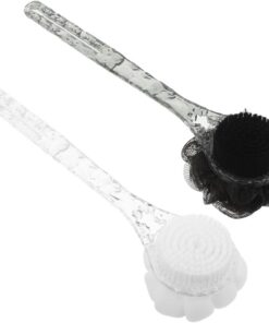 VALICLUD 2stücke Doppelseitiger Rückenpeeling-schwamm Mit Griff Für Dusche Und Badewanne Peelingbürste Und Körperbürste Für Effektive Hautreinigung Und Massage