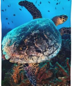 BAFAFA Sea Turtle Printed Face Wash Cloths Fast Drying Washcloth Soft Fingertip Towels Absorbent Face Washcloth Soft Makeup Remover Cloths