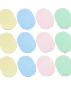 VALICLUD Make Up Schwämmchen mit Leichtem Einfachem und Kompakt Gestaltetem Design 12 Stück fürs Gesicht aus Atmungsaktivem Schwamm zur Sanften Reinigung und Make Up Entfernung