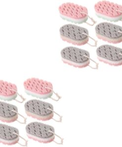 Healvian 2 Sets Scheuerschwamm Für Bad Und Dusche Reinigungsmittel Peelingschwamm Für Den Körper Kompakte Größe Für Unterwegs 6 Stück X 2