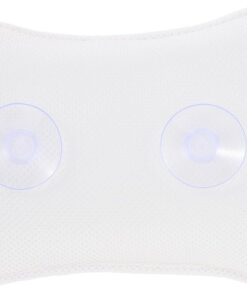 VALICLUD Badewannenkissen Weißes in Knochenform aus Polyesterfaser mit 3D-netzstruktur und Zwei Saugnäpfen für Komfortables Spa und Badewannenerlebnis