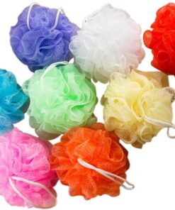 VALICLUD 16 Stück Gemischte Farbe Pe Netzbälle Badeball Körperpeeling Duschschwamm Weich Soothe Skin Sanfte Reinigung für Dusche und Bad Zufällige Farbe