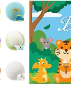 Badebällchen für Kinder 12-teiliges Set mit Überraschungsspielzeug | Mädchen Bubble Bath Salz Bälle Set Für Mädchen und – entspannendes Badevergnügen, Spielspaß,