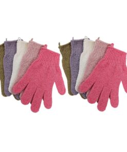 VALICLUD 5paare Badehandschuhe Verdickt Fünf-finger Duschhandschuhe Für Körperpeeling Mit Aufhängband Leicht Zu Reinigen Und Waschen Für Männer Und Frauen