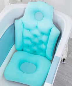 Ganzkörper Badematte Kissenmatte, Anti-Rutsch-Resistant und Breathable Badewannenkissen, Badewannenmatte mit Nackenkissen,für Whirlpool und Home Spa Bad Zubehör