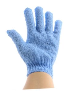 STOBAZA 2stücke Nylon Dusch Peeling Handschuhe Für Männer Frauen Junge Mädchen Blau Leicht Auszuziehen Mit Praktischem Band Zum Aufhängen