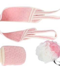 STOBAZA Peelinghandschuhe Rückenbürste Satz Wiederverwendbar Robust Sanftes Körperpeeling Hautfreundlich für Dusche und Bad Rosa