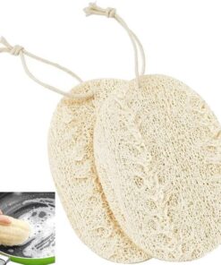 Küchenschwämme 2 Stück Natürliche Luffa-Schwämme Kratzfeste Schrubb-Reinigungsschwämme für die Küche