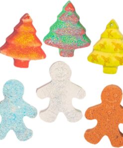 OUNONA 6 Stück Weihnachtsduft Badesalzbomben Kleine Reichhaltig Schäumende Badebomben aus Hautpflegendem Material Aromabomben für Bad und Fußbad für Entspannende Wellnessmomente und