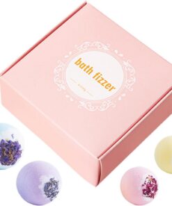 Badebälle - 4 Stücke Getrocknete Blüten Reinigungsmittel,Feuchtigkeitsspendender Sprudelbadball | Für Zuhause, Reise, Badezimmer, Hotel, Geburtstag, Selbstpflege, Frauen Und