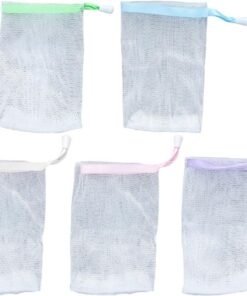 Seifenbeutel, 5 Stück, Praktische Peeling-seifensparer, Netzbeutel, Bade- Und Duschbeutel Zum Trocknen Von Seife, Baden, Duschen, Schäumen, Zufällige Farbe