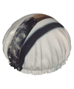 Hockeyschläger-Duschhaube, wiederverwendbar, wasserdicht, Duschhaube für Damen und Herren, elastisches Band, Badehaarmütze, doppellagig, waschbar, Badekappe für alle Frisuren, reisefreundlich