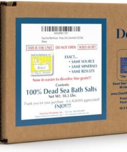 Dead Sea Warehouse – Amazing Minerals Dead Sea Bath Salts – 18.5 LBS – Highest Mineral Content – Moisturize & Soothe – Natural Muscle Tension Relief