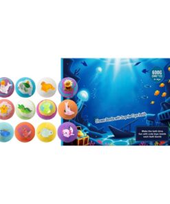 -Badekugel | 12 Stück weicher und erfrischender Duftschaum mit Öl-Badekugeln, Weihnachtsstrümpfe, Geburtstag, Spa, Dusche für und Mädchen
