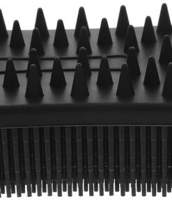 OUNONA Silikon Zweiseitige Körperbürste für Männer Sanfte Hautreinigung und Peeling Große Schwarze Duschbürste für Bartpflege und Körperreinigung Beim Baden